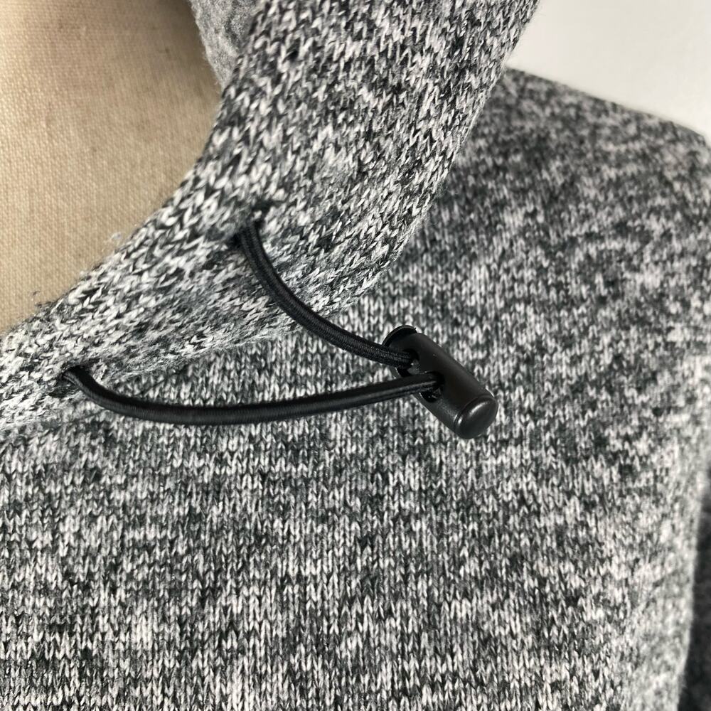 PINK Victoria Secret Crop Hoodie Marled Gray Fleece Lined Womens Sm Sweatshirt - Picture 8 of 14